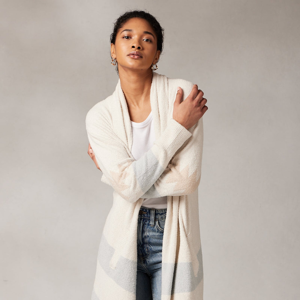 Women s Shawl Collar Coat Spring Aztec Kash ease Kashwere