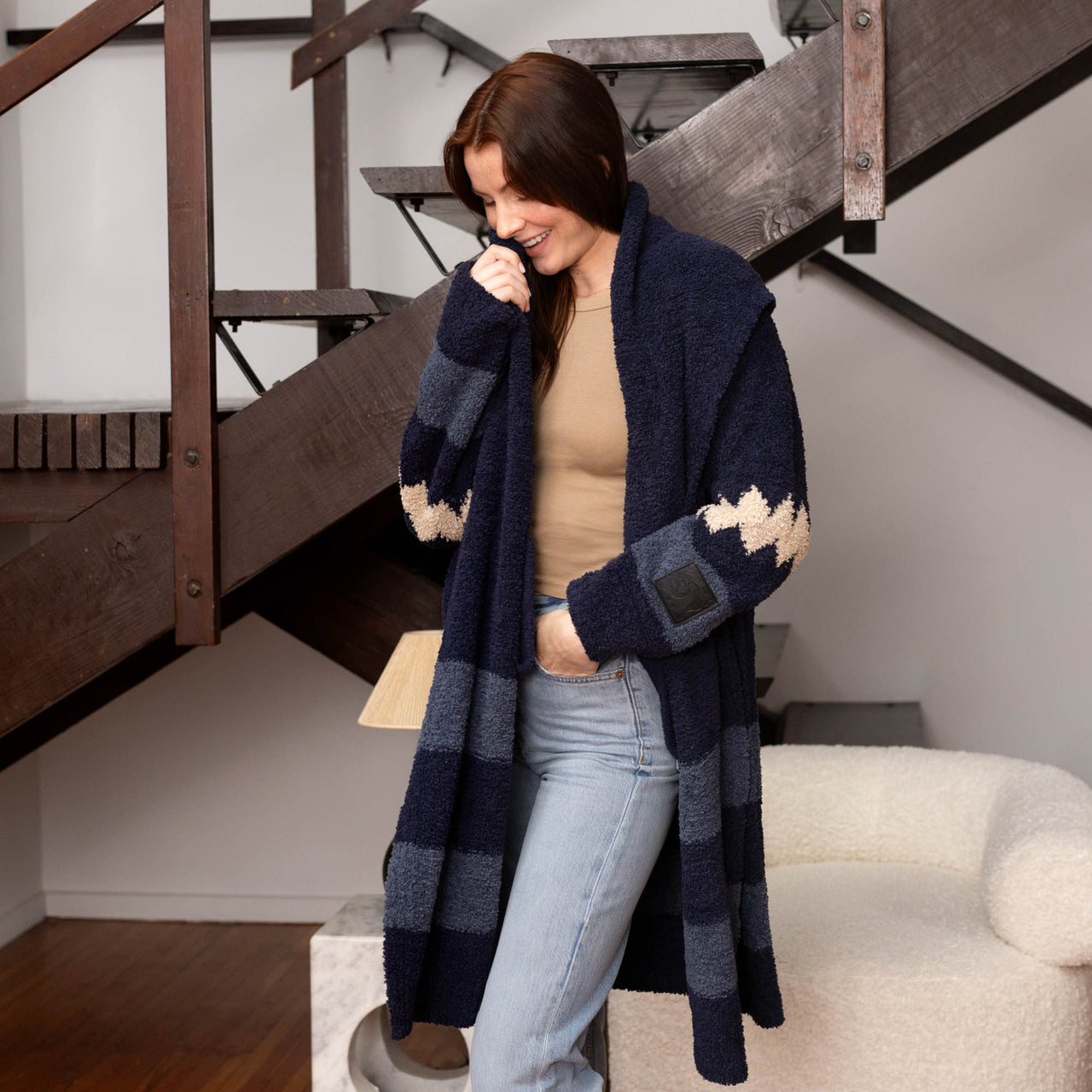 Women's - Shawl Collar Coats - Aztec - Chenilla Classic™