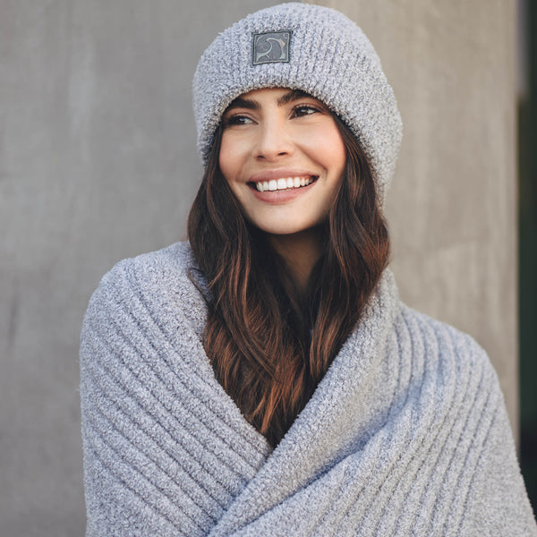 Nordstrom Cashmere Beanie Grey Heather Ribbed Knit Hat NO459001NS NEW Nordstrom Rib Cashmere Beanie (Women) | Nordstrom main image 3