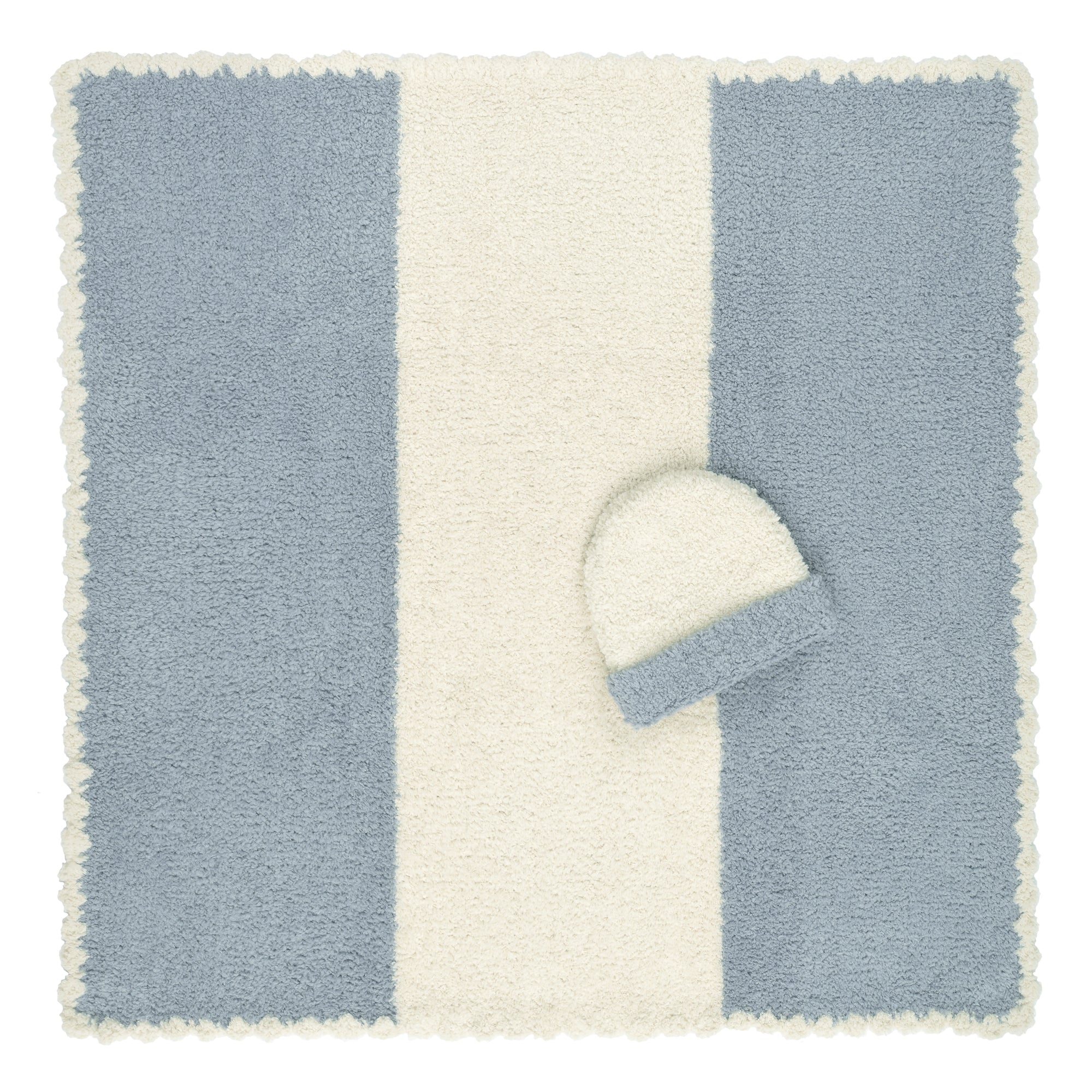 Baby Blankets - Center Stripe w/ Cap - Chenilla Classic™