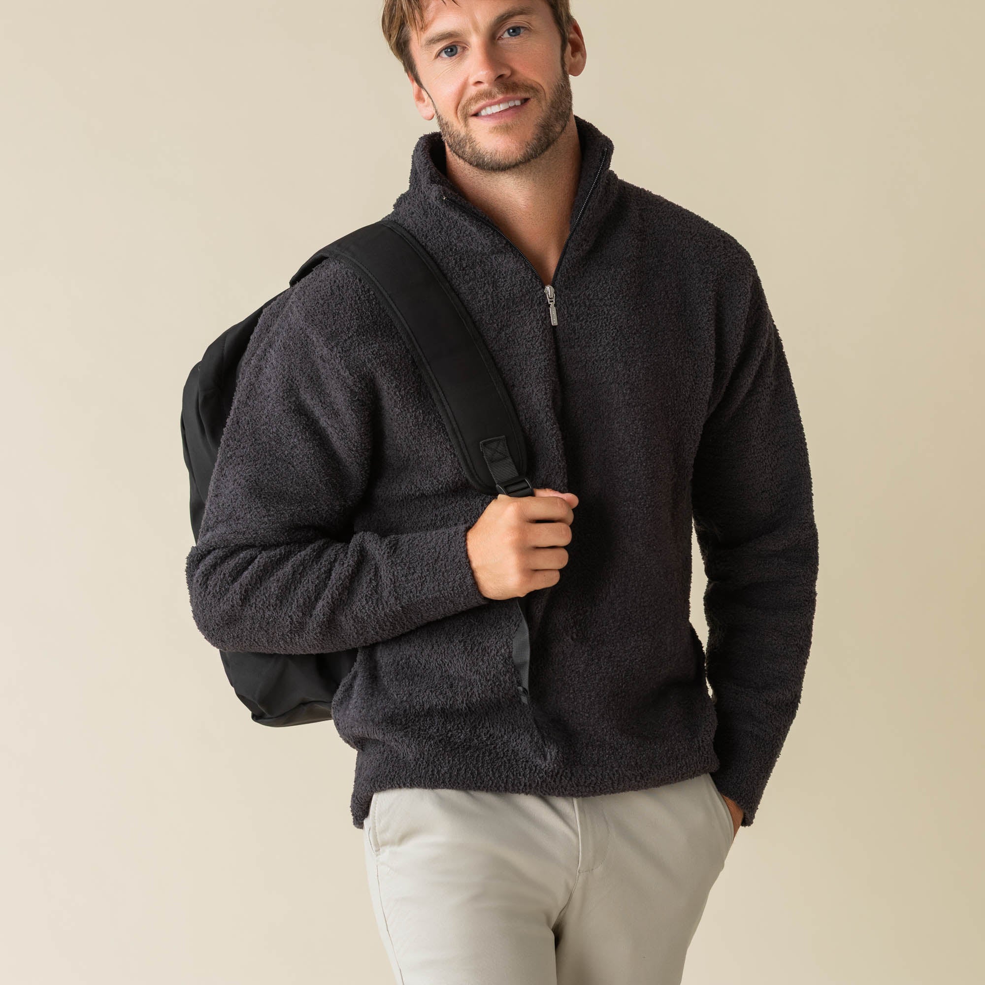 トップス kashwere Men's - Jackets - Quarter Zip - Solid - Chenilla Classic™