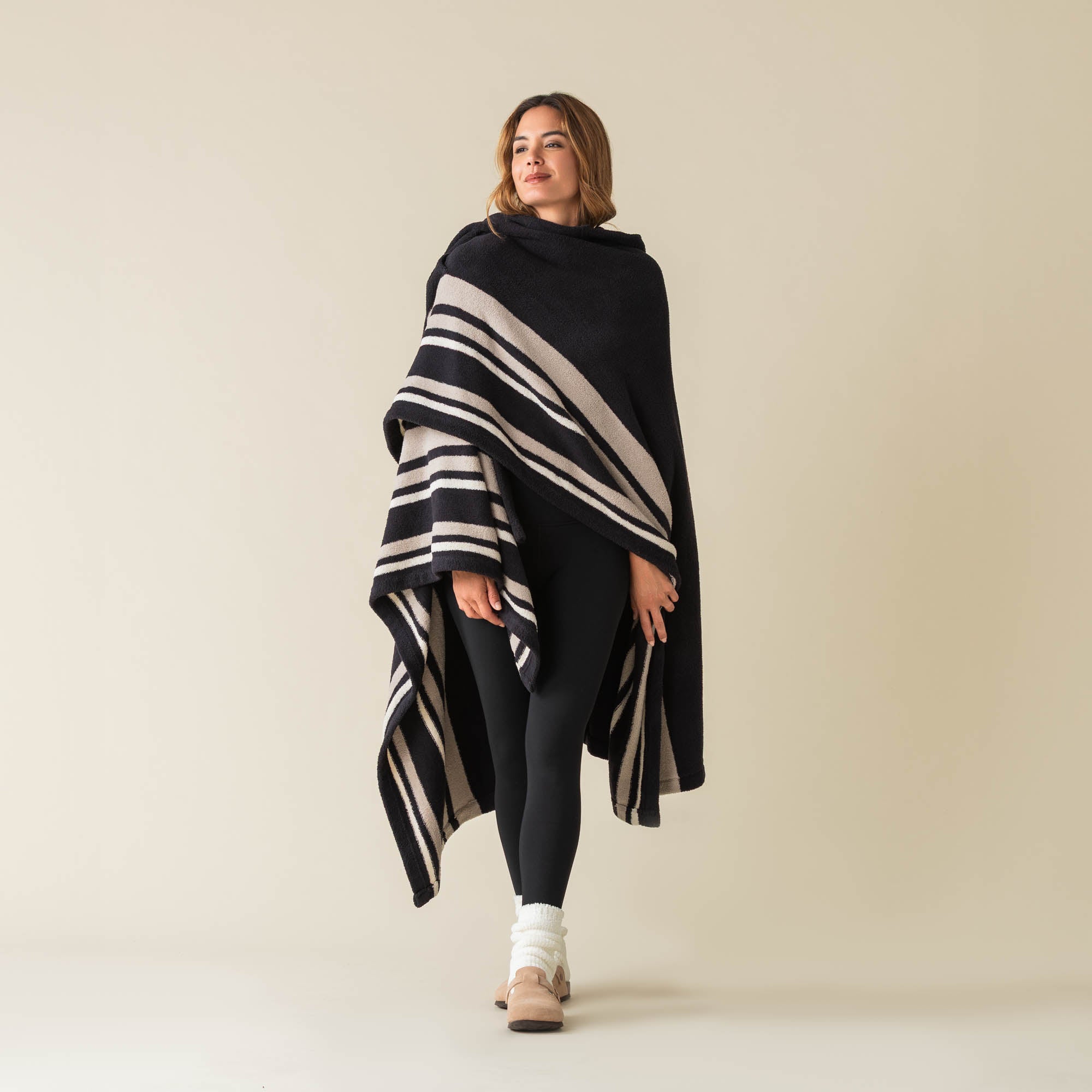Unisex - Oversized Ponchos - Striped - Kash-comfort™