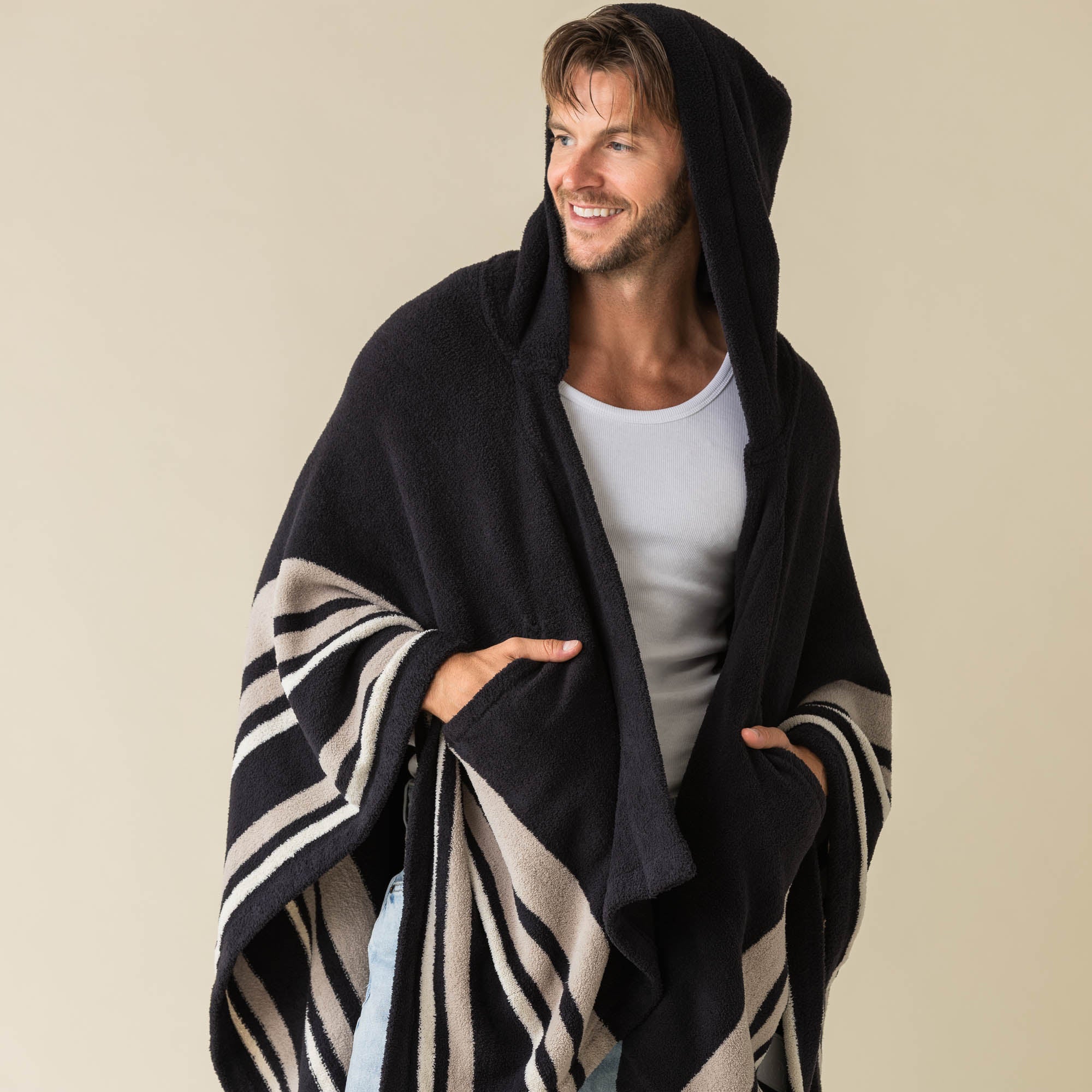 Unisex - Oversized Ponchos - Striped - Kash-comfort™