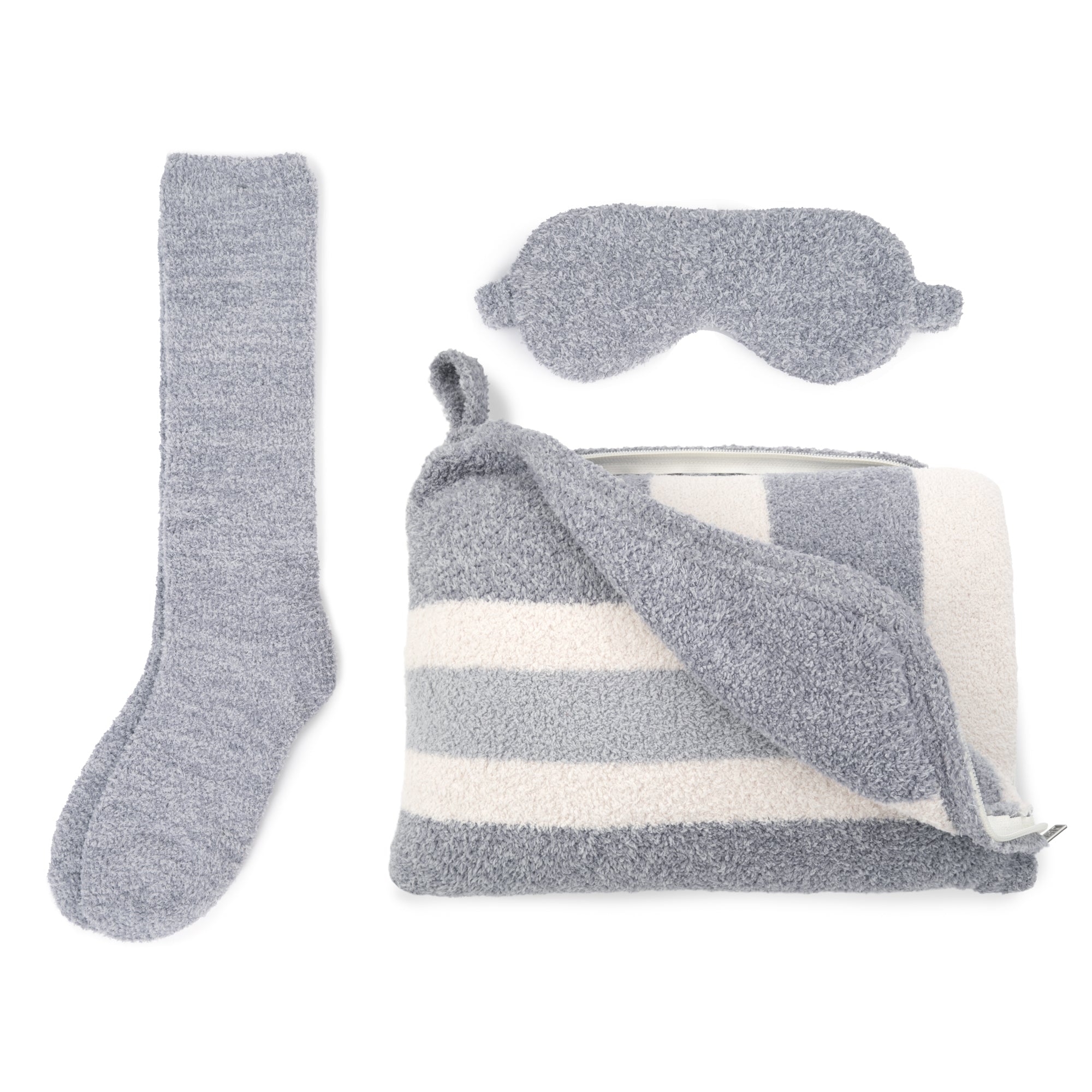 Travel Blanket, Socks & Eye Mask Sets - Rugby Stripe