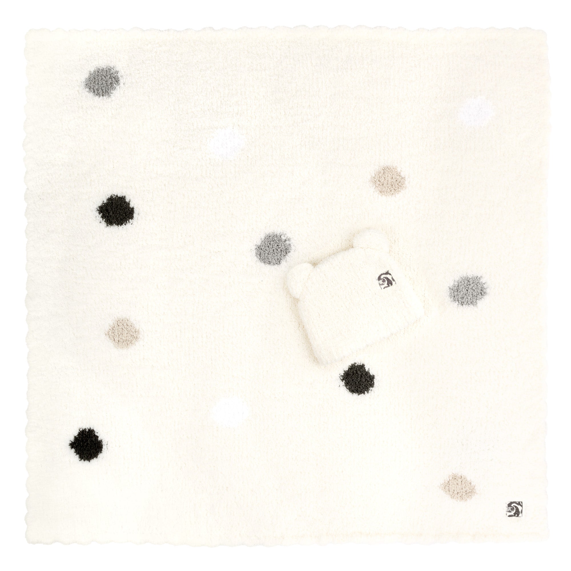 Baby Blankets - Polka Dot w/ Bear Cap - Chenilla Classic™