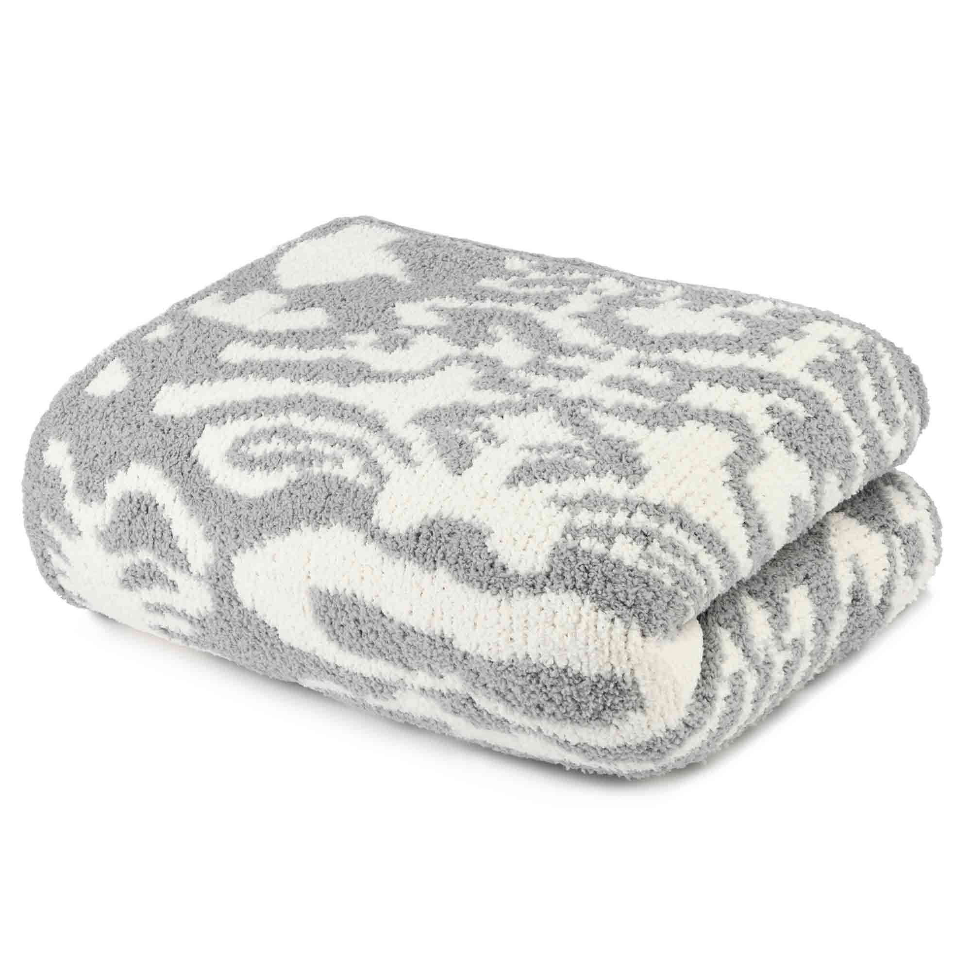 BLANKET / DAMASK(135×183cm medium gray/creme): BLANKET